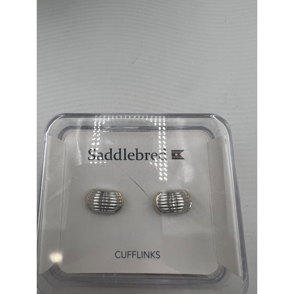 Saddlebred Men's Rounded Ridge Cuff‎ Links